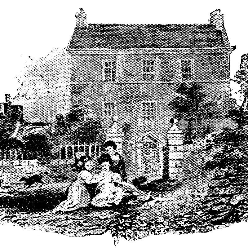 倒塌的房子托马斯威尔逊的家在盖茨黑德，英格兰- 19世纪